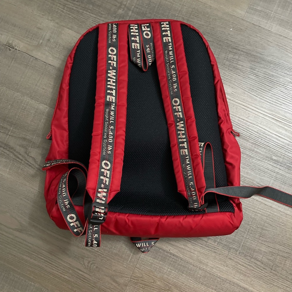 Off White Red Easy Backpack, - Picture 4 of 5